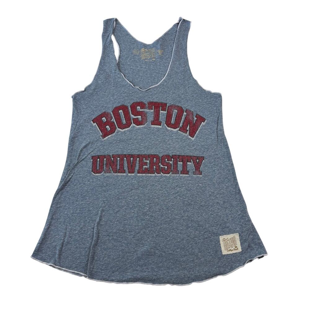 Boston University Racerback Tank Top, The Original Retro Brand, Size L, USA Made